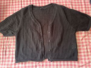 Chic Black Knit Cardigan🫶🏻