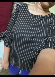 Striped Bell Sleeve Top