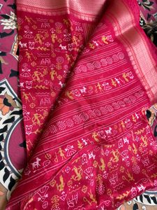 Vibrant Pink Ethnic Saree with Blouse