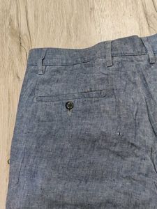 Ma6083 Blue Linen Blend Pants waist 32
