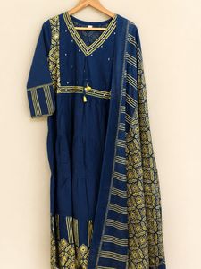Beautiful Blue Kurta Set with Dupatta