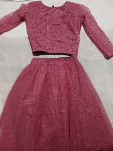 Price drop🩷Pink Sequin Embellished Lehenga set