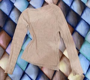 Sheer Ribbed Long Sleeve Top