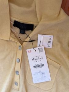 Yellow Short Sleeve Polo Top