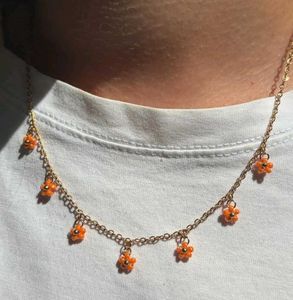 Beaded Daisy Necklace