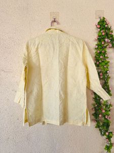 Light Yellow Textured Shirt