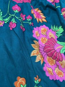 Floral Green Kurta Set with organza dupatta