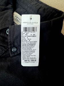 Men's Black Short Sleeve Button-Up Shirt