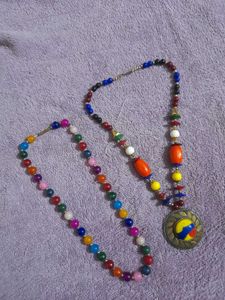 Boho Beaded Necklace Set