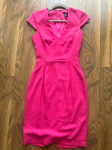 Vibrant Pink Cap Sleeve Dress