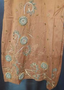 Embellished Golden Brown Kurta