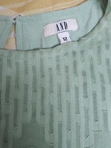 Light Green Textured Sleeveless Maxi dress
