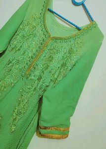 Green Party Wear Suit Salwar For Girl Or Women