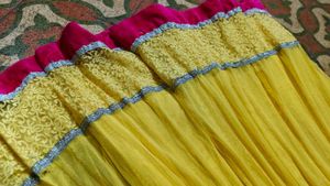 Vibrant Yellow anarkali suit