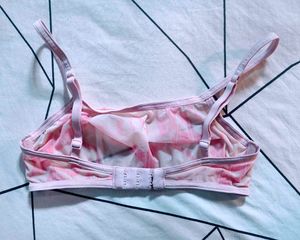 Calvin Klein Pink Marble Sports Bra
