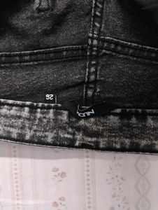 Washed Grey Flare Jeans