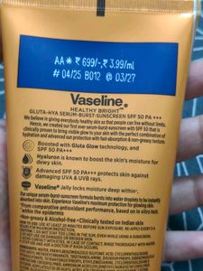 Vaseline Gluta-Hya SPF 50 PA+++ Sunscreen