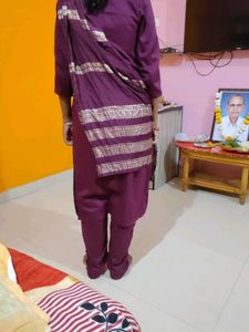 Maroon colour 💜💜Striped Kurta set