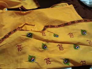 Krishna Yellow Kurta Dhoti Set
