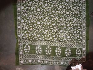 Beautiful Green Floral dupatta