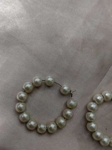 Pearl Hoop Earrings