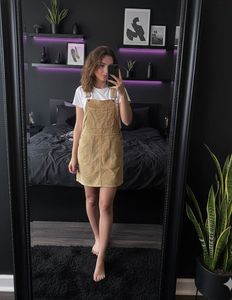 Vintage Corduroy Overall Dress