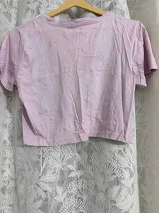 HERE &amp; NOW  Light Purple Cropped T-Shirt