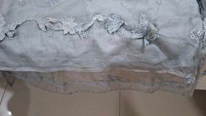 Elegant Grey Embroidered Kurta Set