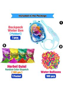 Frozen Holi Water Gun &amp; Gulal Set