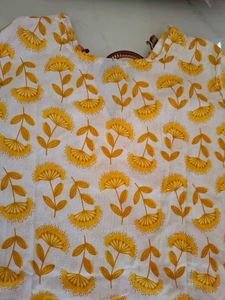 Yellow Printed Kurta Set