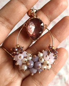 Premium Crystal &amp; Beads Earrings