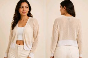 🔥 BUY 1, GET 1 FREE🔥Sheer Knit Cropped Cardigan