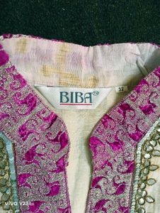 BIBA Girls Butterfly Flare Kurti (Size 32)