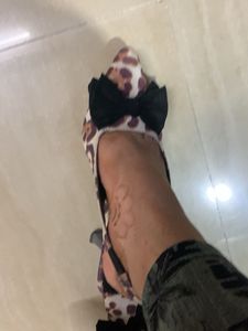 Animal Print Bow Slingbacks