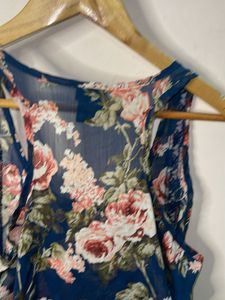 Floral Lace Trim Tank Top