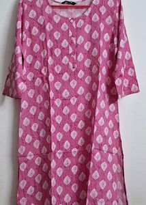 Pink Printed Kurta