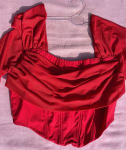 Red Corset Style Top❤️