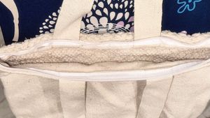 Textured Hand-Made Cream Tote Bag