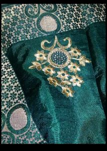 Elegant Emerald Green Saree