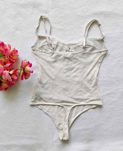 Elegant White Corset Bodysuit