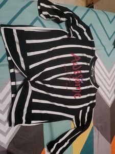 Black And White Lining Top