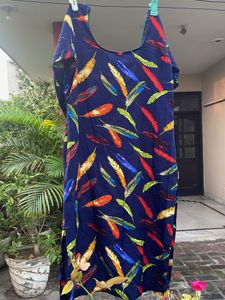 Vibrant Feather Print Kurta