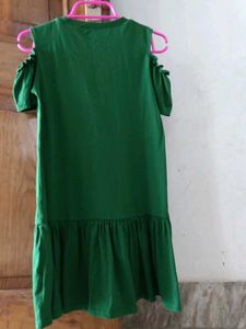 Green Cold Shoulder Dress