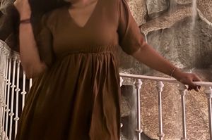 Casual A-line V-Neck Dress