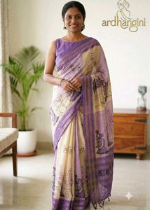 🛍️ Beautiful Cotton Saree with Deer Print