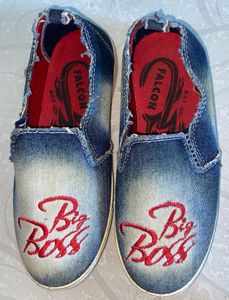 New Falcon Big Boss Denim Slip-On Shoes | Size 6