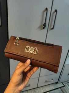 Chic Brown Faux Leather Wallet