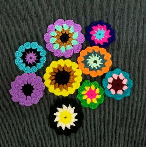 Handmade Crochet Flower Appliques