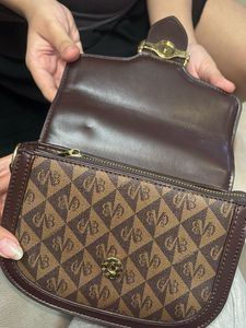 COACH BAG( )Chic Brown Monogram Crossbody Bag