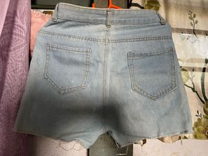 Light Wash Denim Cutoff Shorts